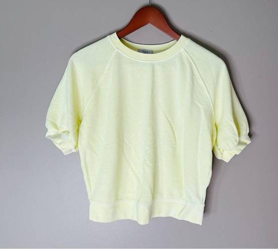 Rails Lia Puff Sleeve Cropped Sweatshirt Top Limon Size Small