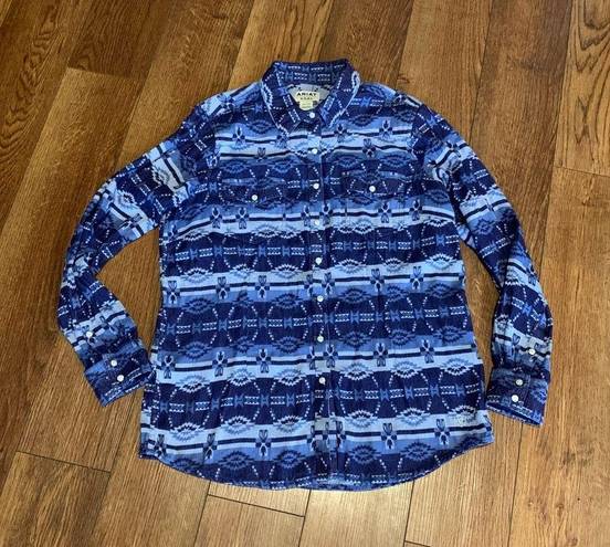 Ariat  R.E.A.L. Southwestern Oceanic Print Long Sleeve Western Pearl Snap XL