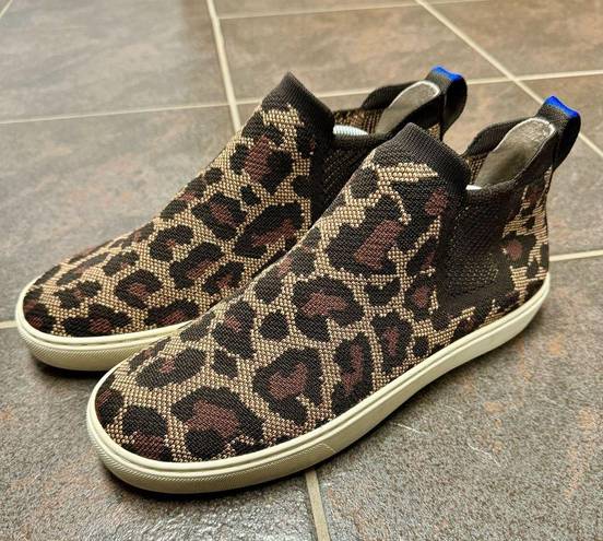 Rothy's Rothy’s The Chelsea Wildcat Cheetah Leopard Shoes Slip On Sneakers Brown 8