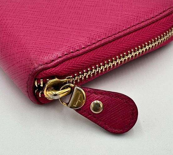 Salvatore Ferragamo  Gancini continental wallet Fuchsia Pink