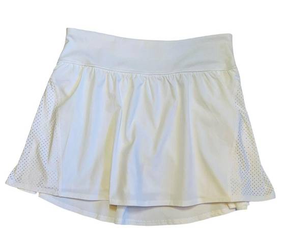 Spanx  Women’s Get Moving White 17” Workout Active Tennis Skort Skirt L