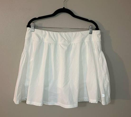 All In Motion All Motion Womens White Pleated Back Tennis Skort Size XXL