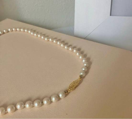 American Vintage Vintage “Britta” Pink Pearl Necklace 16.5” Pearlescent Classic Soft Pastel Femme