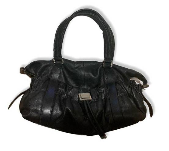 Burberry  Black Leather Curzon Satchel Bag