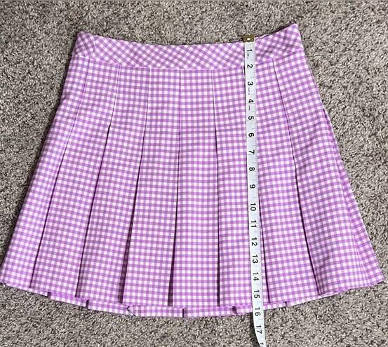 Aritzia  Sunday Best Mini Skirt Women Size 4 High Waist Plaid
Pleated Pink White