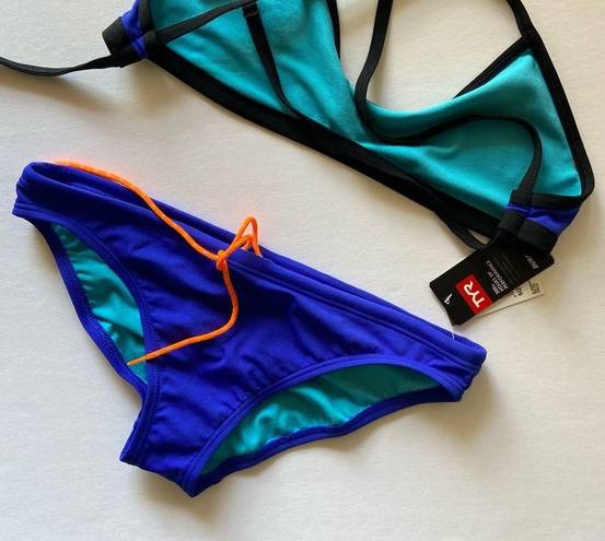 Tyr. Blue Crossfit Bikini size Medium Top/Large Bottom