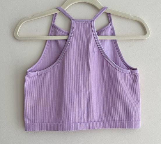 Krass&co J.o& Light Support Seamless Rib Knit Tank Top, Lilac/Lavender Tank, Size M-L