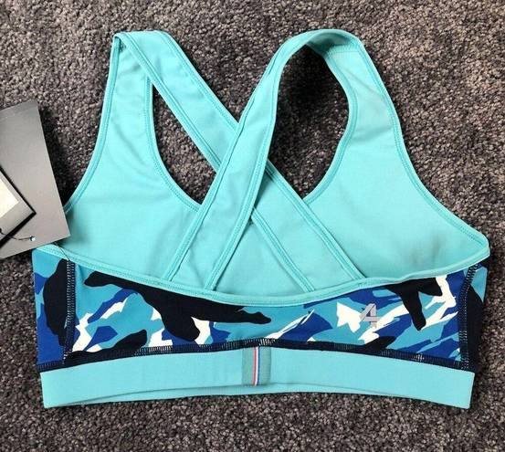 infinity FOURLAPS  SPORTS BRA Multi Blue Premium Athletic Sports Bra SMALL $68