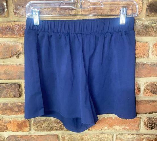 Xhilaration  Navy Blue Sheer Chiffon Pull-On Shorts Women's Size Medium