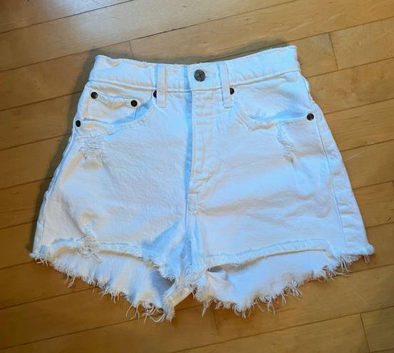 Abercrombie & Fitch Abercrombie High Rise Mom Jean Shorts Curve Love