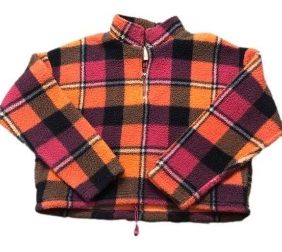 American Eagle  plaid sherpa