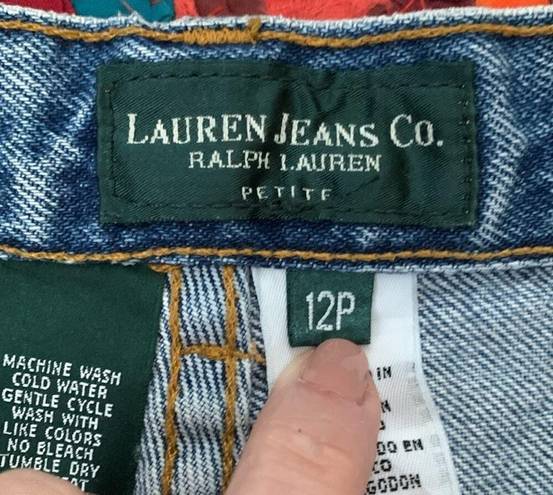 Ralph Lauren Vintage  Jeans Co Blue Distressed Cutoff Denim Jean Shorts - 12P