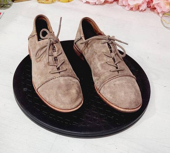 Kork-Ease  Suede Tan Lace Up Loafers Size 8