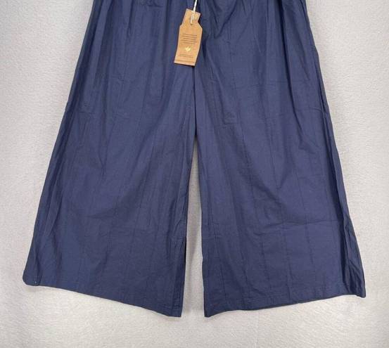Krass&co Creative  Op Wide Leg Pants Womens XL Blue Patti Pleated Pull On Ankle Casual