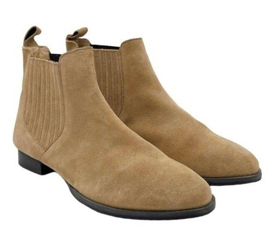 Jack Rogers  Pippa Suede Chelsea Boot Oak Leather Pull-On Bootie Women’s Size 9