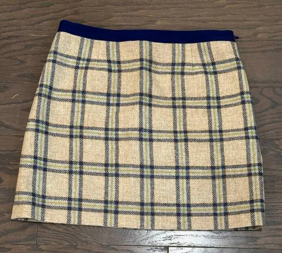 The Moon Boden Blue and Gray British Tweed by Skirt Size 10 R