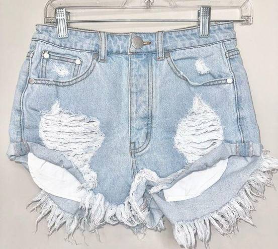 Caffeine  Distressed Jean Shorts