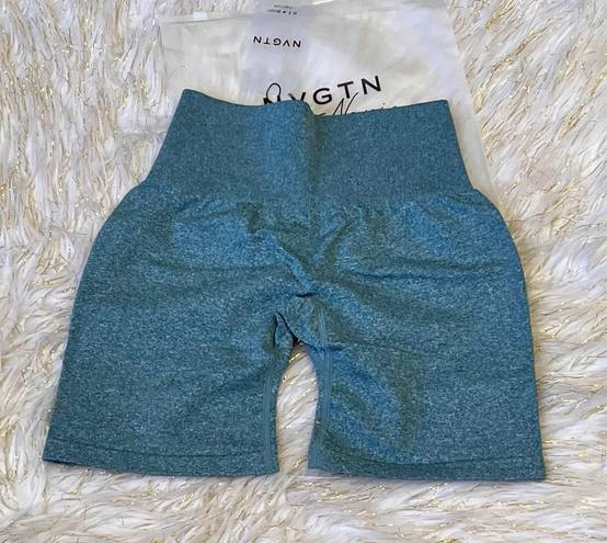 NWT NVGTN Large Teal Scrunch Shorts