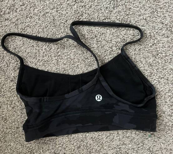 Lululemon Flow Y Black Camo Sports Bra