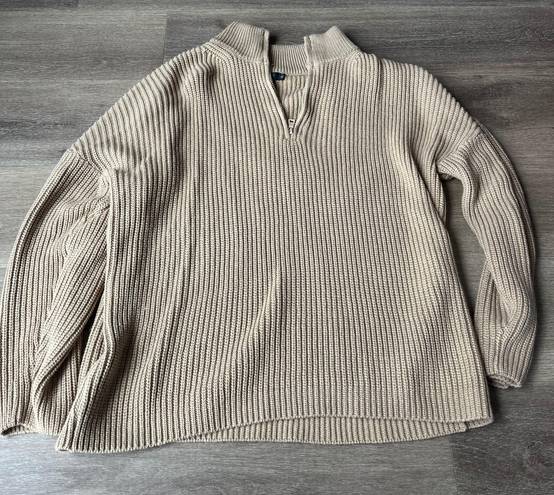 Amazon tan quarter zip sweater