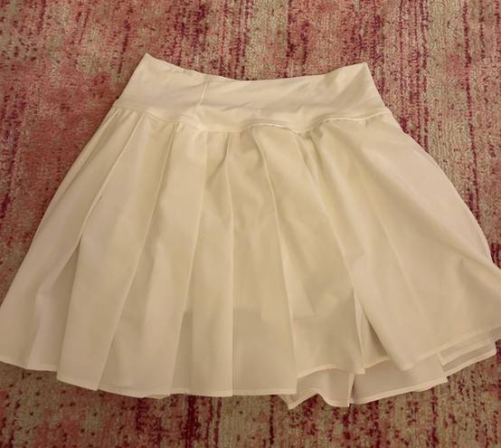 Aerie Offline White Pleated Tennis Skirt