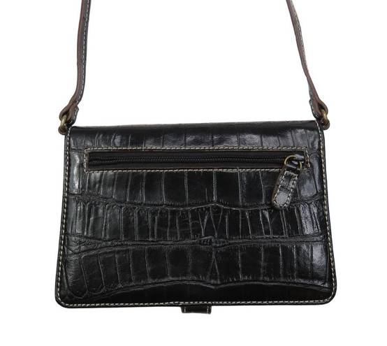 Nine West Y2K  Vintage Black Alligator Mini Bag Faux Leather