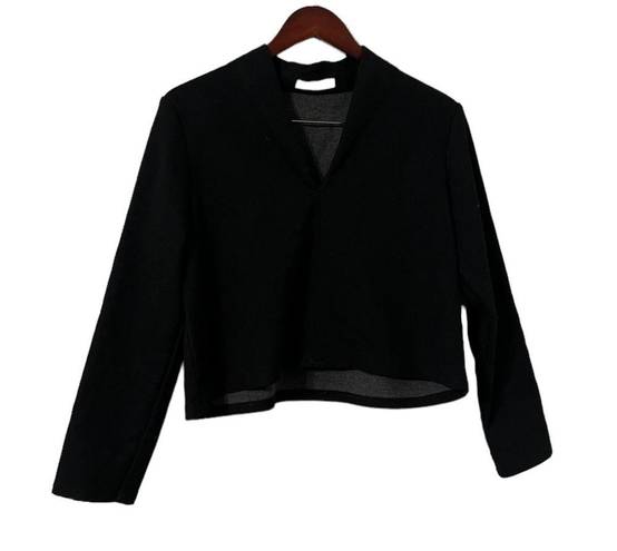 Oak + Fort  Black Vneck Sweater Top