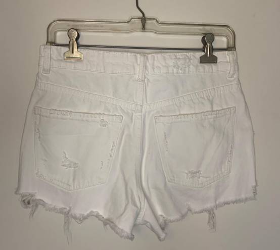 ZARA High Waisted White Shorts