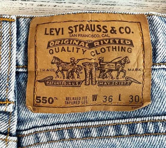 Levi Strauss & CO. Levi's Orange Tab Vintage 550 Relaxed Fit Tapered Leg Jeans Size 36