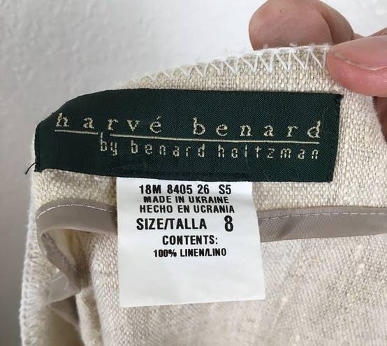 Harvé Benard Harve Bernard 100% linen skirt 8