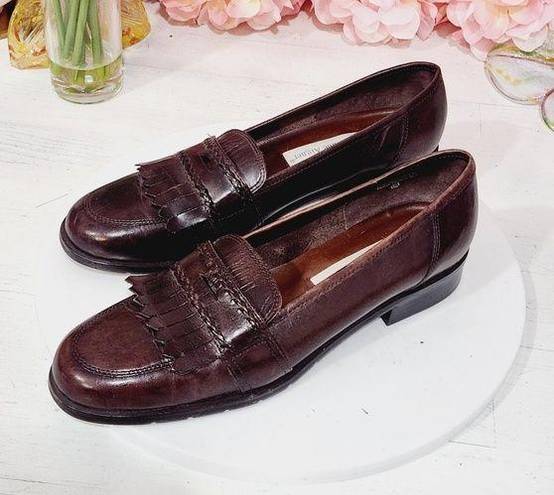 Etienne Aigner Karlie Brown Brazilian Leather Penny Loafers Made