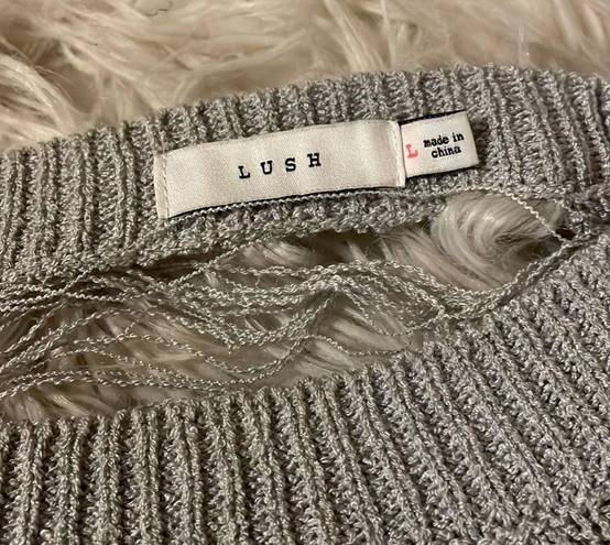 Lush Clothing Light grey lush sweater dress