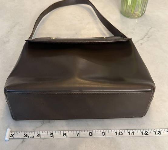 Gucci  Vintage Brown Leather Shoulder Bag