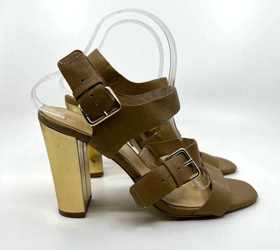 Kate Spade  Brown Leather Gold Heels Sandal 10 US