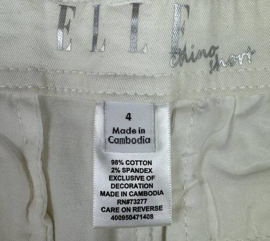 Elle White Chino Shorts Size 4 Rolled Cuff