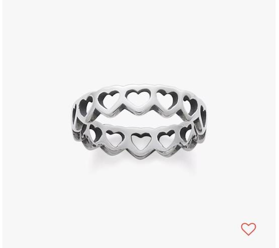 James Avery Silver  Heart Ring