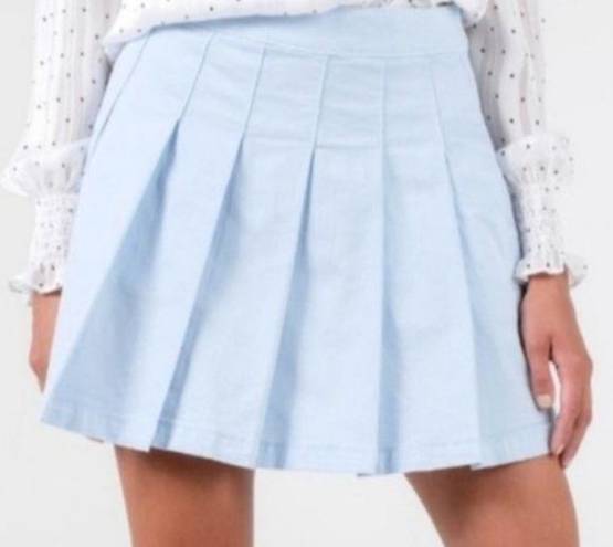 American Eagle  Light Blue Pleated High Waist Tennis Mini Skirt Size 6