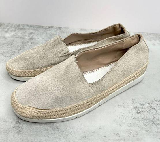 Donald Pliner  Slip On Shoes Womens Size 6.5 Tan Suede Espadrille Flats