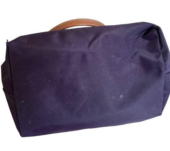 Longchamp  Large Le Pliage Tote Purple, Nylon Leather Trim Handbag