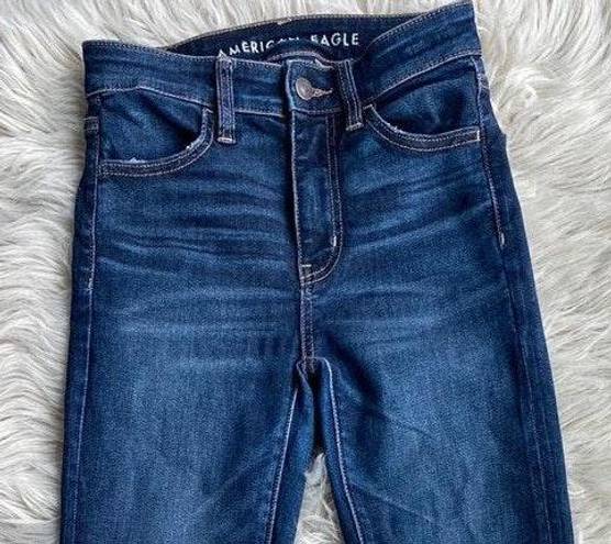 American Eagle  Super High Rise Raw Hem Jegging Crop Jeans