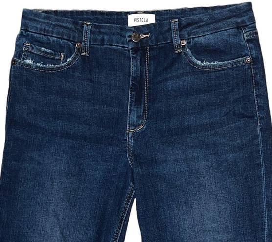 Pistola Denim Dark Wash Stretch Raw Hem Crop Ankle Jeans Capri Pants Size 31