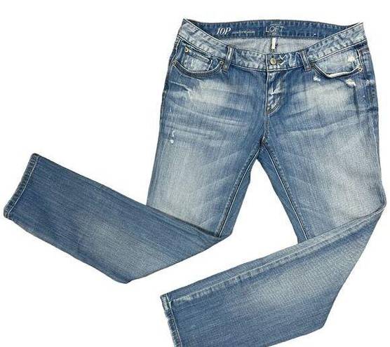 The Loft  Jeans Size 10P/30" Petite Modern Slim Straight Leg Light Wash Stretch Denim