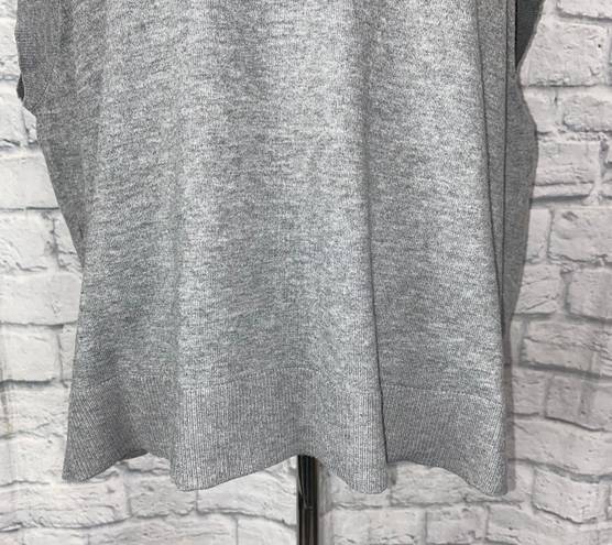 Terra & Sky women 1X 16W-18W sweater vest lightweight v-cut grey