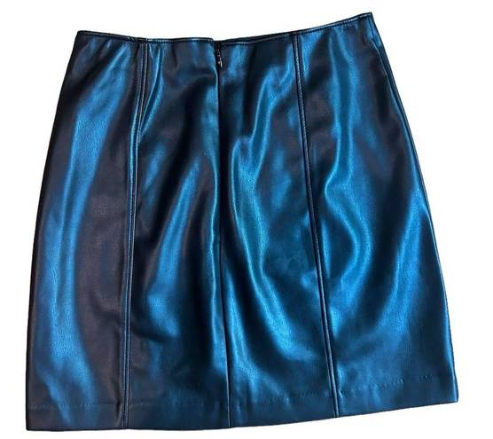 Abercrombie & Fitch  Vegan Leather Mini Skirt Black Size XSmall