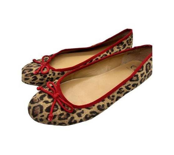 Kelsi Dagger  Bettie Leopard Print Ballet Flats size 9.5 women’s flats