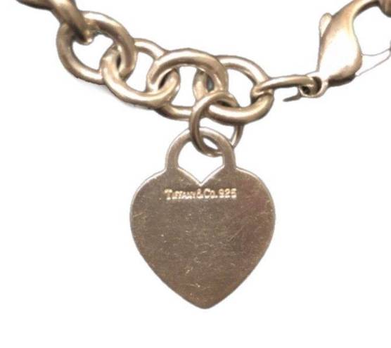 Tiffany & Co. Heart Tag Charm Bracelet in Sterling Silver Engraved 