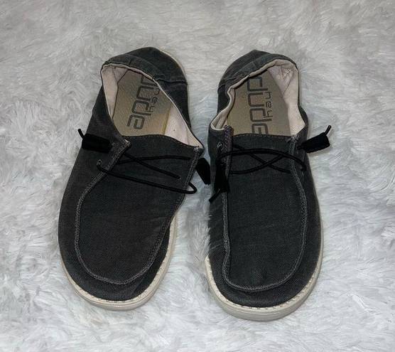 Hey Dude  Womens size 9 Dark Gray Slip Ons