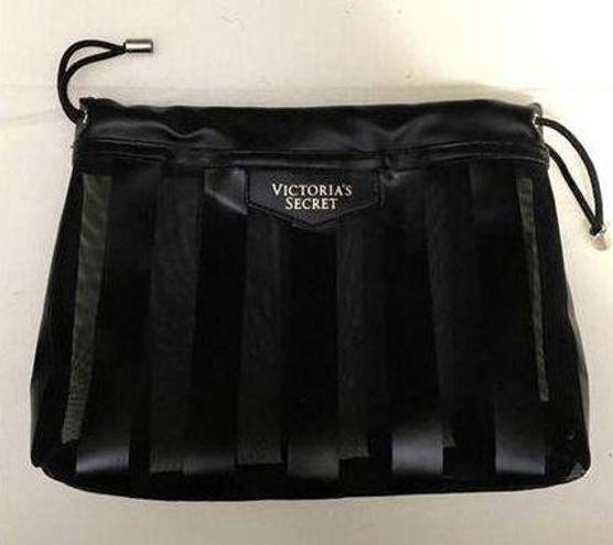 Victoria's Secret Victoria Secret Legacy Black Stripe Mesh Beauty Bag