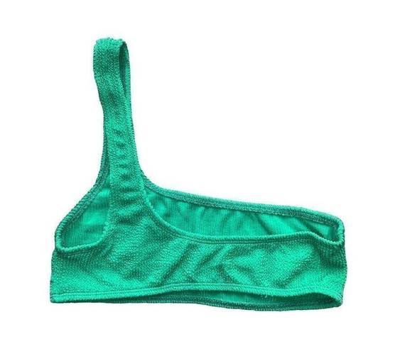 Good American  Always Fits One Shoulder Bikini Top in Summer Green size 3/4 - L/X