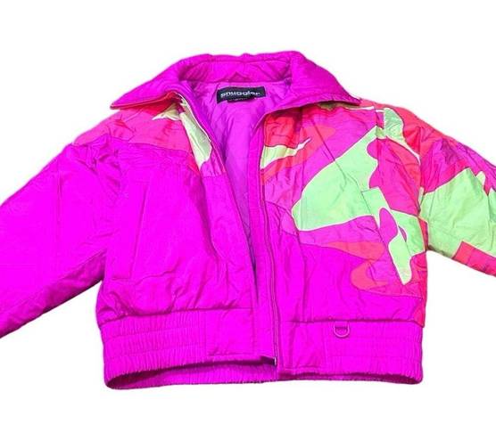 Vibrant Vintage 80s Snuggler Seattle Skiwear Neon Ski Jacket  Pink Medium RARE